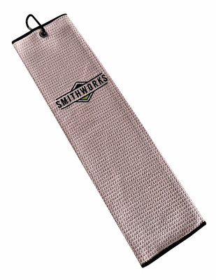 This picture shows a SmithWorks® Club Towel with snap hook apricot