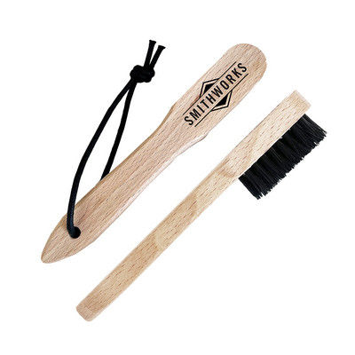 This picture shows a SmithWorks® Wooden Club Synthetic Brush with adjustable strap
