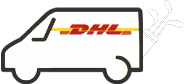 This picture shows the logo of DHL