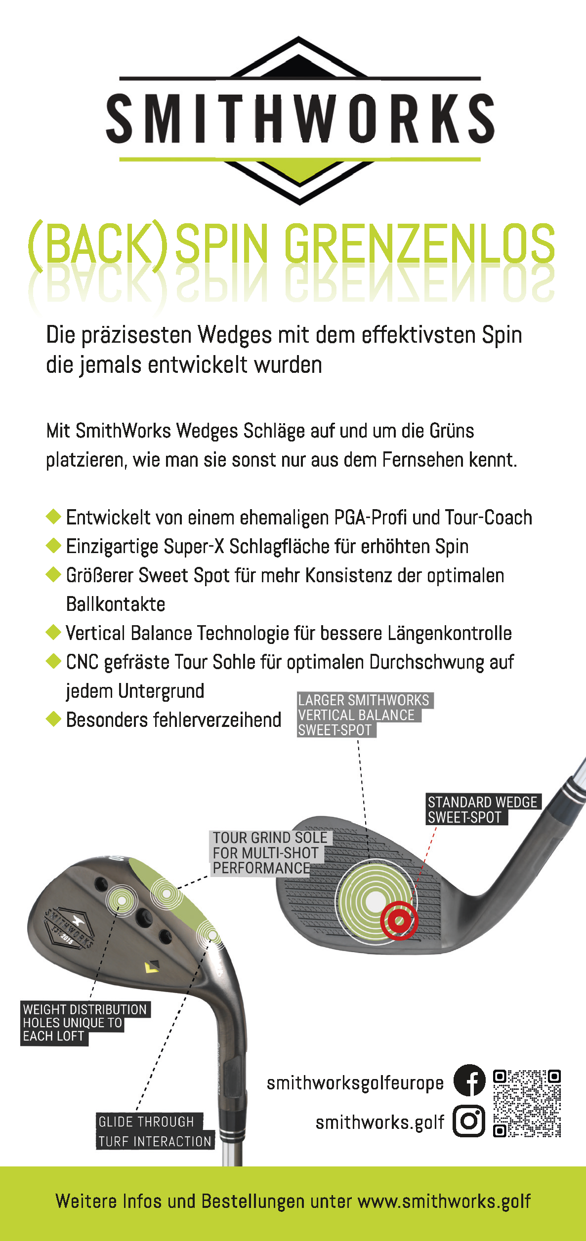 Das Bild zeigt den Putter Flyer in deutscher Sprache