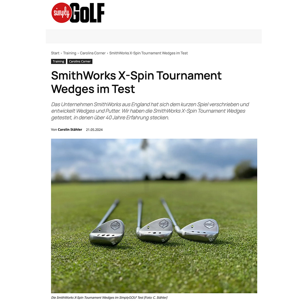 This picture shows a Wedge Product test of SimplyGolf.at